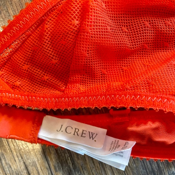 J.CREW Point D'Esprit French Bralette Orange - NWT - Picture 5 of 6